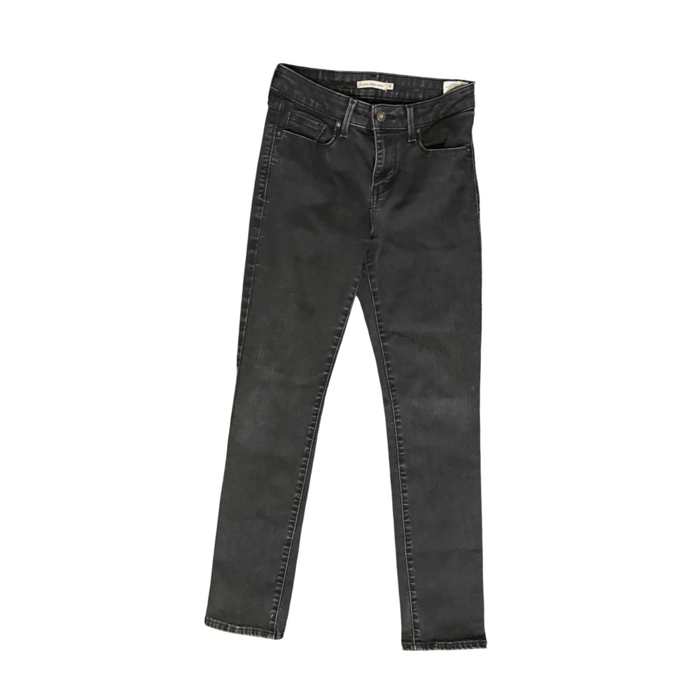 Levi's Classic Mid Rise Skinny Jeans Womens 8M W29 L30 Black Red Tab Stretch